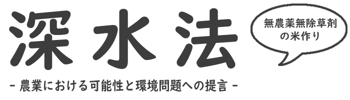 無農薬無除草剤の米作り深水法 江戸時代からの伝統農法- 日本の農業における今後の可能性と環境問題への提言